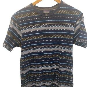 Patagonia Pattern stripe short sleeve cotton blend T shirt